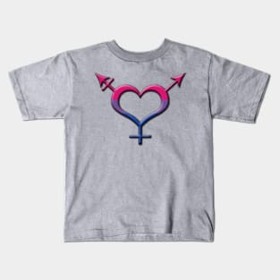 Heart-Shaped Bisexual Pride Transgender Symbol Kids T-Shirt